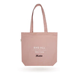 New York City Tote with Zipper and Inside Pocket, Pink/Blush