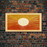 Abstract Midcentury Modern Sunburst, Canvas Print, Art Deco Style wall art, sun with sun rays, sun burst, boho style, ready to hang