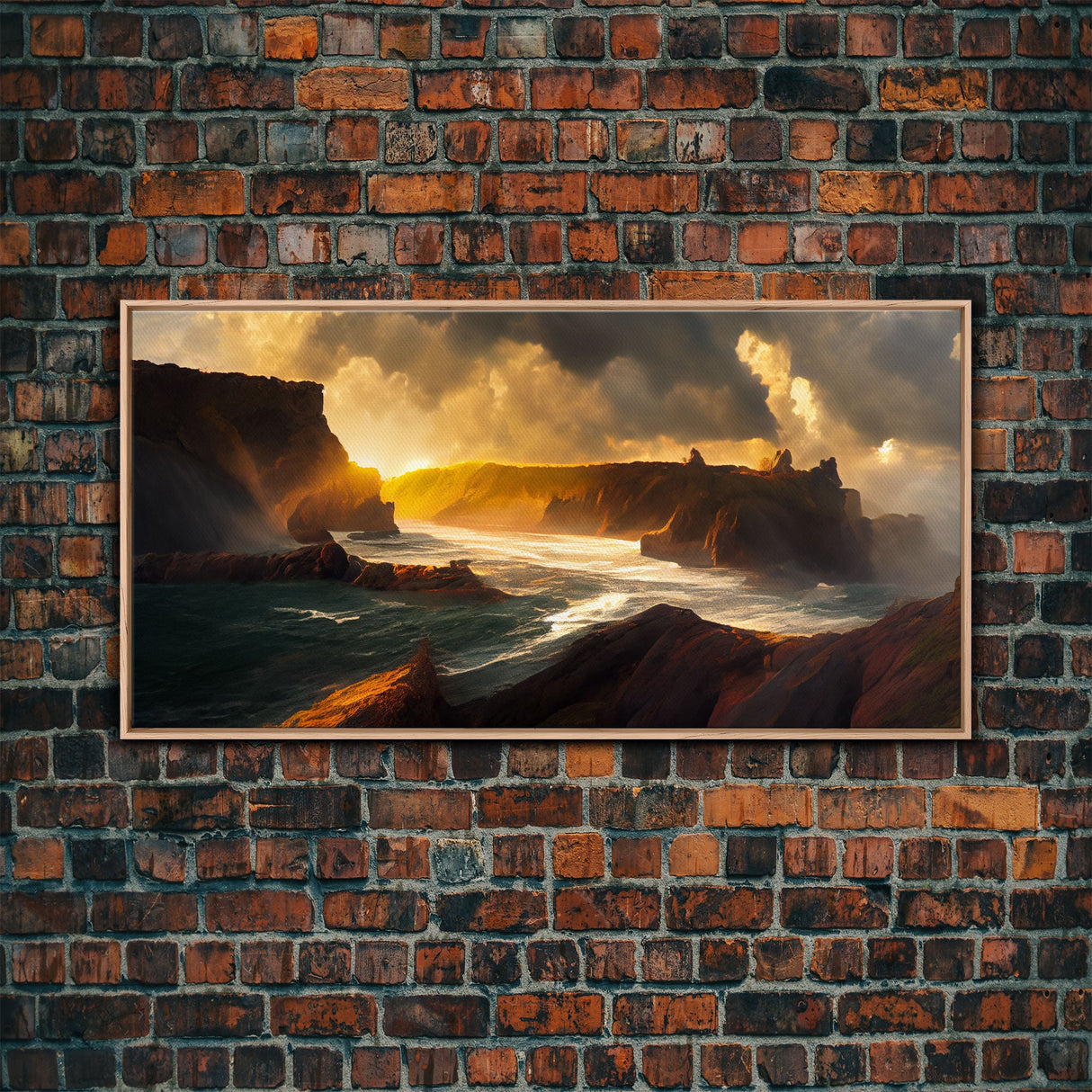 Cliffs and the sea, canvas print, ocean wall art