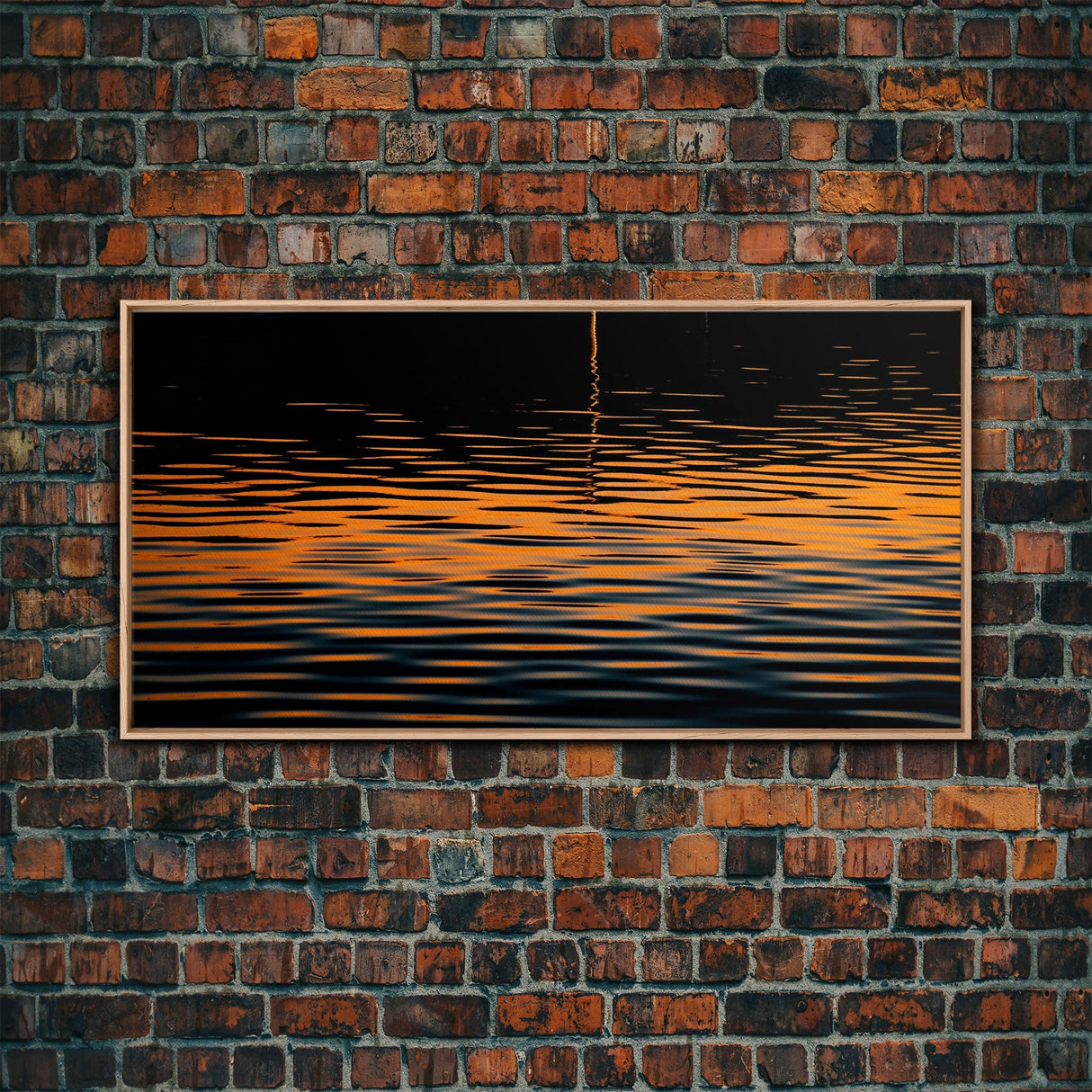 Abstract Wall Art, Ripples Art, Abstract Water Wall Decor, Vibrant Art, Panoramic Wall Decor, Canvas Print, Wall Art, Framed Canvas Art