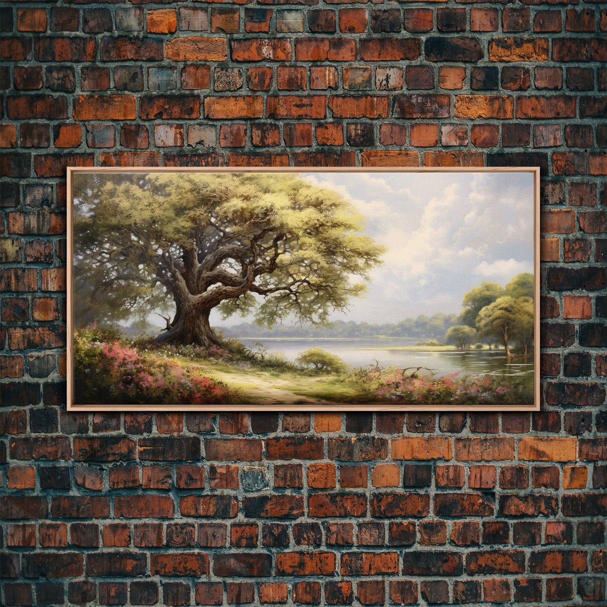 Lake Wall Art, Tree Art, Nature Landscape Wall Art, Panoramic Art, Wall Art, Canvas Art, Landscape Art, Real Estate Gift, Above Bed Art