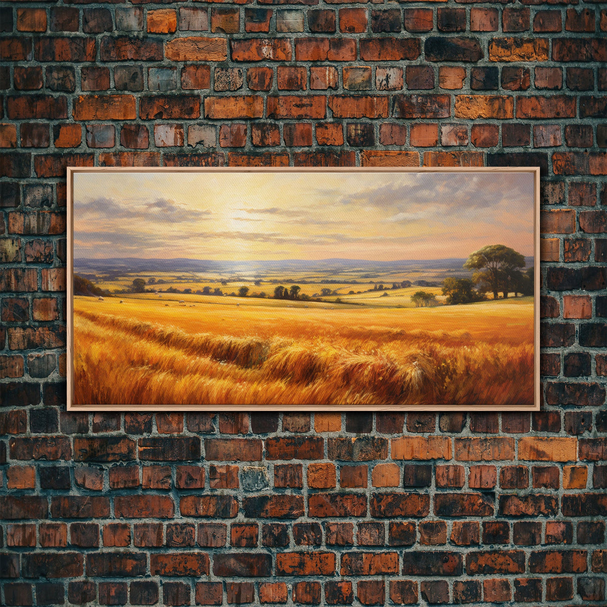 Wheat Wall Art, Countryside Wall Art, Wheat Field, Panoramic Art, Wall Art, Canvas Art, Landscape Art, Landscape Print, Camper Wall Decor