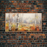 Tree Wall Art, Forest Wall Art, Fall Wall Art, Panoramic Art, Wall Art, Canvas Art, Landscape Art, Landscape Print, Country Home Decor