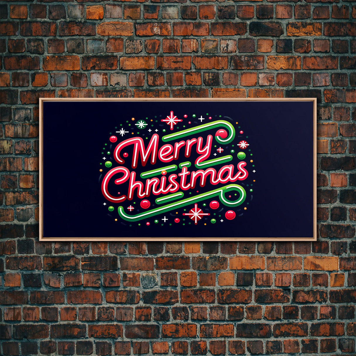 Merry Christmas Sign - Christmas Decor - Framed Canvas Print Sign - Canvas Sign - Xmas Decor -  Holiday Decor