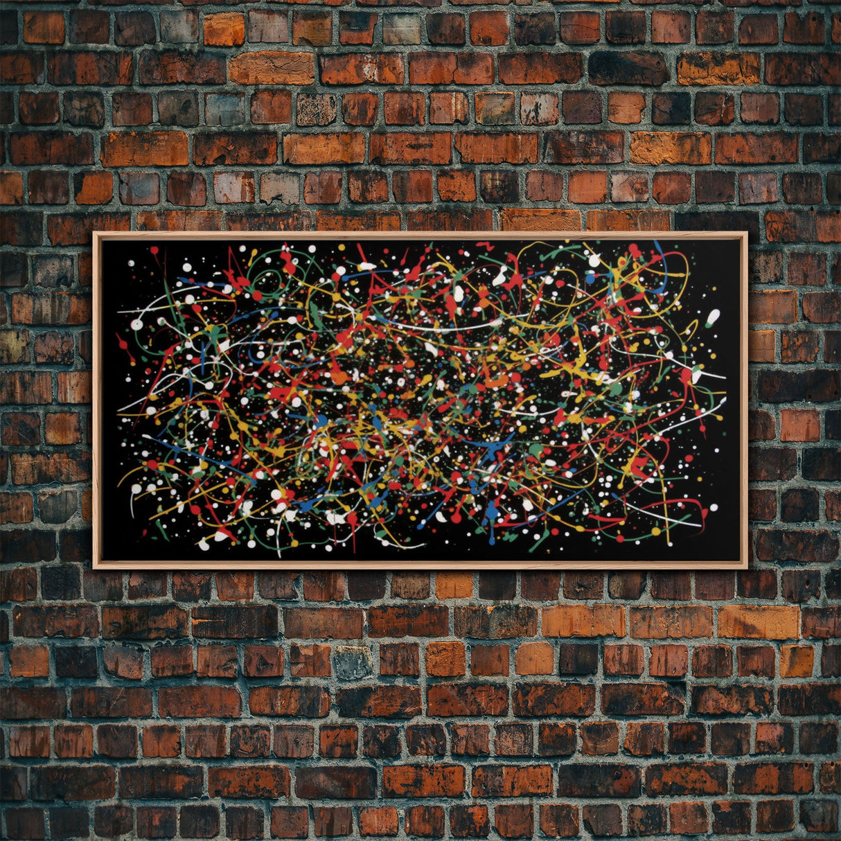 Large Original Abstract Painting Print For Living Room Jackson Pollock inspired Style Art Modern Pollock Style Splatter & Dripping Painting