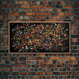 Large Original Abstract Painting Print For Living Room Jackson Pollock inspired Style Art Modern Pollock Style Splatter & Dripping Painting