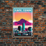 Cape Town, South Africa Wall Art, Africa Travel Poster, Travel Wall Print, Travel Poster, Travel Wall Art, Canvas Wall Print