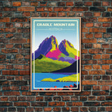 Cradle Mountain, Australia Travel Poster, Tasmania Wall Art, Travel Wall Print, Travel Poster, Travel Wall Art, Canvas Wall Print