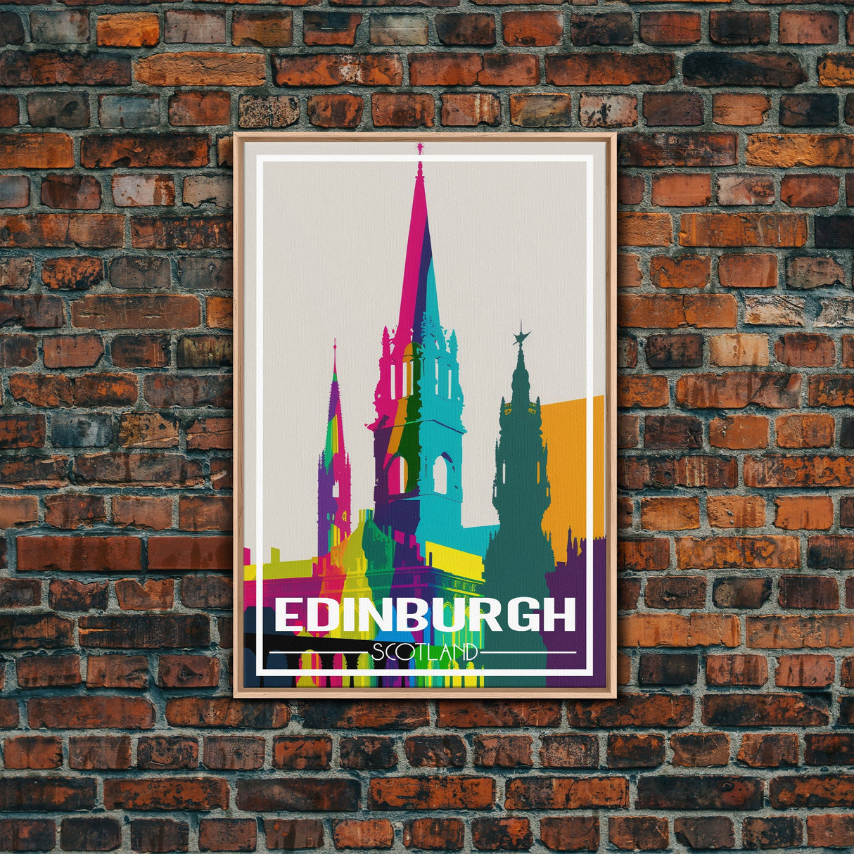 Edinburgh Travel Poster, Europe Wall Art, Scotland Art Print, Travel Wall Print, Travel Poster, Travel Wall Art, Canvas Wall Print