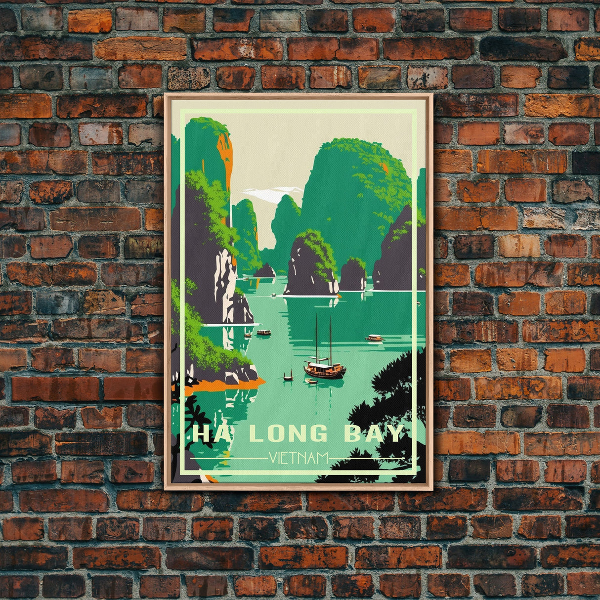 Ha Long Bay Poster, Vietnam Wall Art, Asia Wall Poster, Travel Wall Print, Travel Poster, Travel Wall Art, Canvas Wall Print