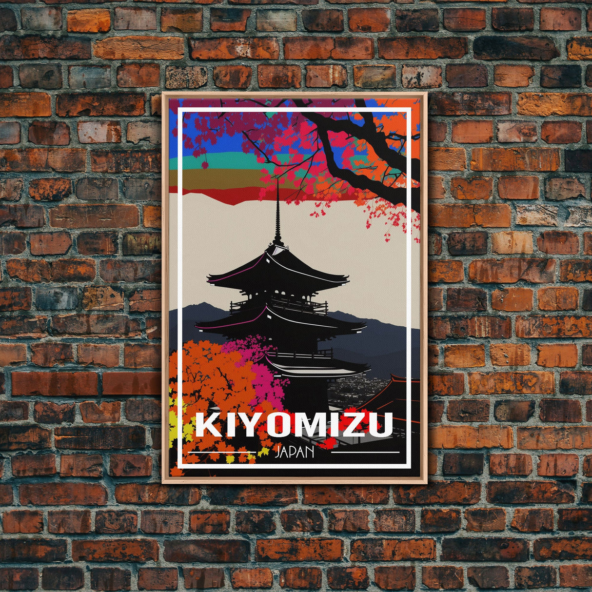 Kiyomizu Temple Wall Art, Japan Poster, Asia Wall Print, Travel Wall Print, Travel Poster, Travel Wall Art, Canvas Wall Print