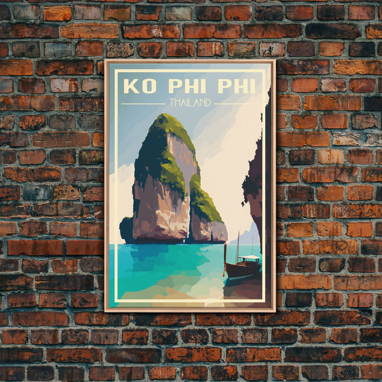 Ko Phi Phi Wall Art, Thailand Poster, Island Wall Art, Asia Wall Print, Travel Wall Print, Travel Poster, Travel Wall Art, Canvas Wall Print