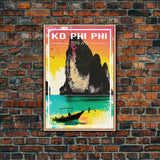 Ko Phi Phi Wall Art, Thailand Poster, Island Wall Art, Asia Wall Print, Travel Wall Print, Travel Poster, Travel Wall Art, Canvas Wall Print