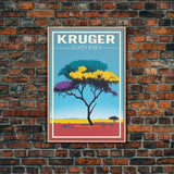 Kruger National Park Wall Art, South Africa Poster, African Wall Art, Travel Wall Print, Travel Poster, Travel Wall Art, Canvas Wall Print