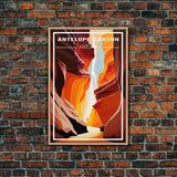 Arizona Artwork, Arizona Poster, Antelope Canyon, Travel Wall Print, Travel Poster, Travel Artwork, Travel Wall Art, Canvas Wall Print