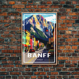 Canada Wall Art, Canada Art Print, Banff, Alberta, Travel Wall Print, Travel Poster, Travel Artwork, Travel Wall Art, Canvas Wall Print