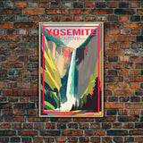 Yosemite Wall Art, California Art Print, North America Poster, Travel Wall Print, Travel Poster, Travel Wall Art, Canvas Wall Print