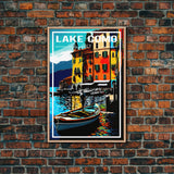 Lake Como Wall Poster, Italy Wall Art, Europe Poster, Italy Poster, Travel Wall Print, Travel Poster, Travel Wall Art, Canvas Wall Print