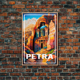 Petra Wall Art, Jordan Wall Poster, Asia Wall Art, Rose City, Travel Wall Print, Travel Poster, Travel Wall Art, Canvas Wall Print