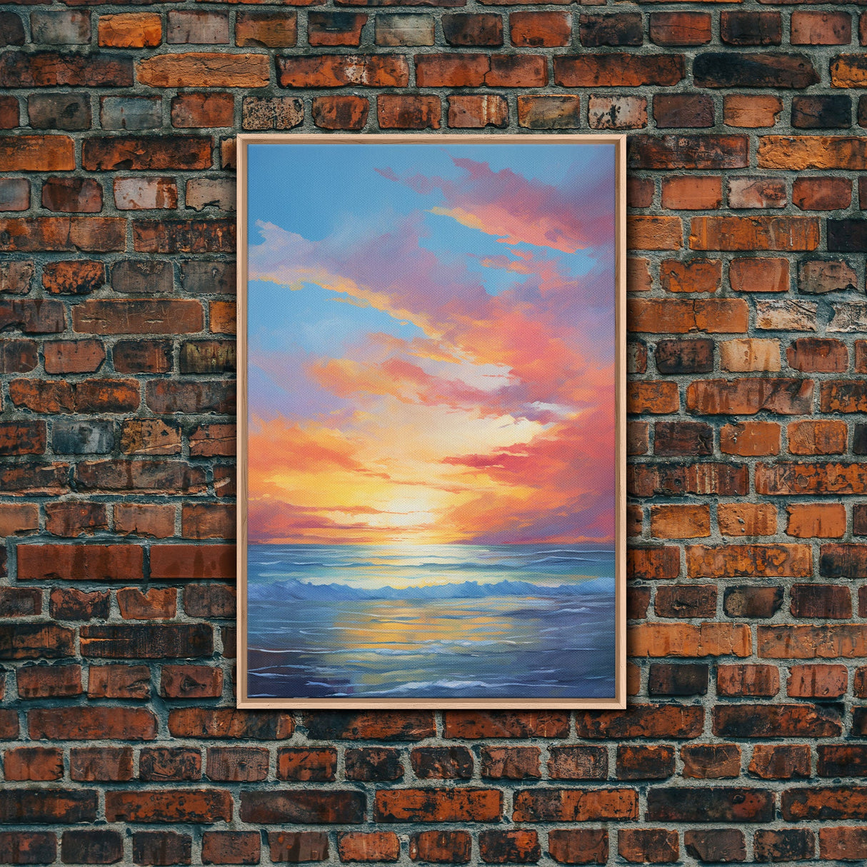 Ocean Wall Art, Seascape Print, Sunset Wall Print, Canvas Print, Wall Art, Vertical Art, Gift For The Home, Beach House Wall Decor, Office