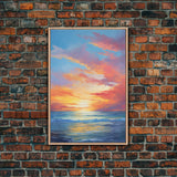 Ocean Wall Art, Seascape Print, Sunset Wall Print, Canvas Print, Wall Art, Vertical Art, Gift For The Home, Beach House Wall Decor, Office