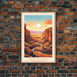 Canyonlands National Park Travel Poster Print, Canvas Print Wall Art, Utah Travel Art, Midcentury Modern Travel Decor