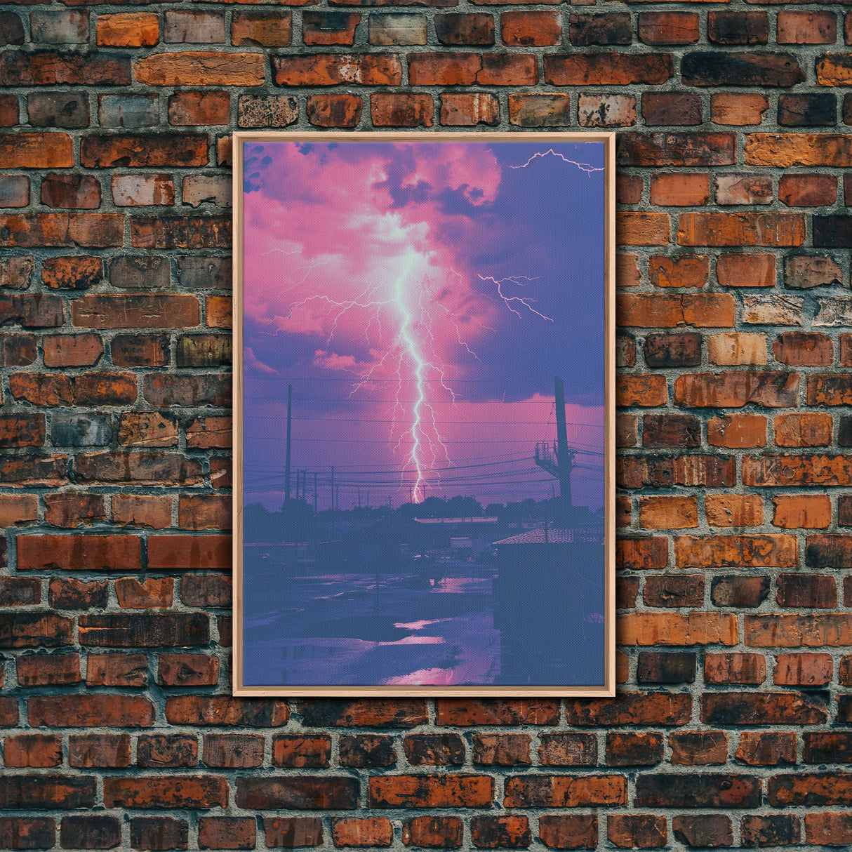 Lightning Bolt, Outdoors Wall Art, Canvas Print, Wall Hanging, Portrait Art, Beach House Wall Decor, Entryway Prints, Nature Wall Print