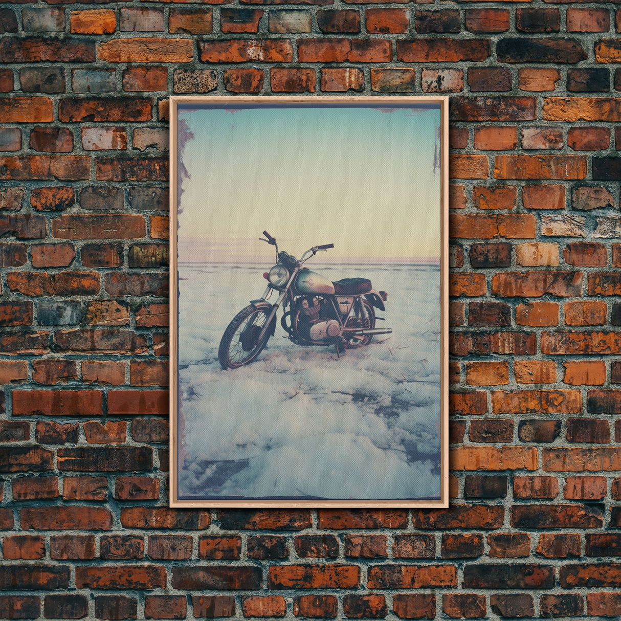 Motorcycle Wall Art, Beach Wall Art, Minimalist Canvas Print, Wall Hanging, Portrait Art, Moving Gift, Rustic Wall Decor, Bedroom Prints