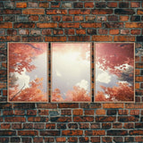 Fall Art Print, Nature Print, Trees Wall Art, Canvas Print, Wall Art, 3 Piece Wall Art, Kitchen Wall Decor, Home Office Art, Above Bed Decor