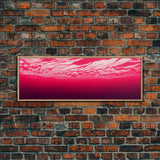 Beneath a pink ocean, cool abstract art fuchsia, Framed Canvas Print, Ready To Hang Wall Art, Framed Wall Art