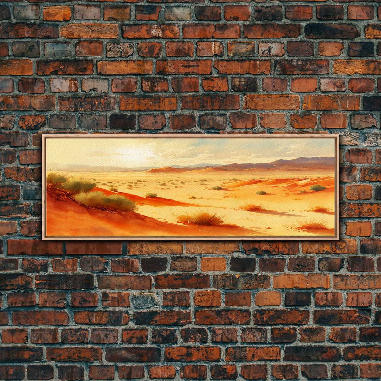 Panoramic Canvas Print of Desert Landscape at Sunset - Perfect for Living Room, Bedroom, or Office Decor, Western Decor, Wild West