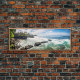 Photographic Panoramic of Bali Indonesia, Sunset Photography, Beach House Wall Art, Framed Canvas Print, Landscape Photography