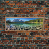 Photographic Panoramic of Banff National Park, Sunset Photography, National Park Art, Framed Canvas Print, Landscape Photography