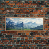 Panoramic of the Caucasus Mountains, Extra Large Wall Art, Panoramic Wall Art, Panoramic Print, Landscape Photography, Landscape Print