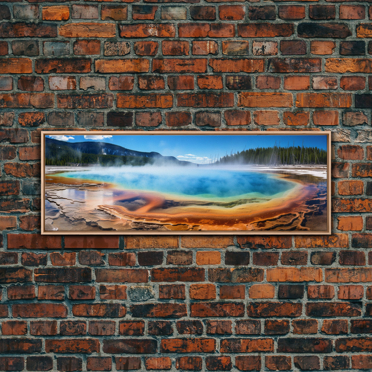 Panoramic of Grand Prismatic Spring Yellowstone, Extra Large Wall Art, Panoramic Wall Art, Panoramic Landscape Print, Landscape Photography