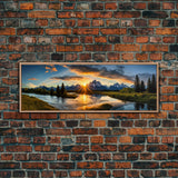 Panoramic of Grand Teton National Park, Extra Large Wall Art, Panoramic Wall Art, Panoramic Landscape Print, Landscape Photography