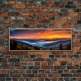 Panoramic of Great Smoky Mountains National Park, Extra Large Wall Art, Panoramic Wall Art, Panoramic Landscape Print, Landscape Photography