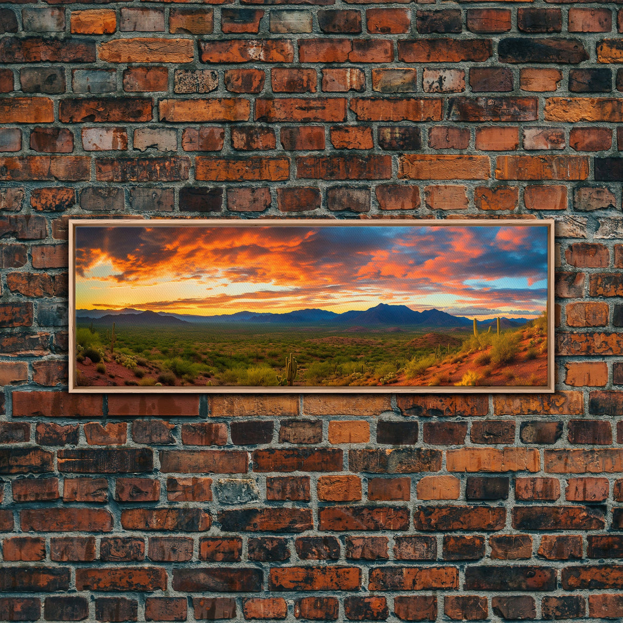 Panoramic Print of Saguaro National Park Extra Large Wall Art, Panoramic Wall Art, Panoramic Landscape Print, Landscape Photography