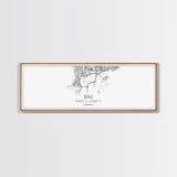 Panoramic Bali City Map, Indonesia Art, Map Print, Minimalist Wall Art, Canvas Art, Housewarming Gift, Street Map Art, Closing Gift