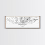 Panoramic Birmingham City Map, Alabama Art, Map Print, Minimalist Wall Art, Canvas Art, Housewarming Gift, Street Map Art, Closing Gift