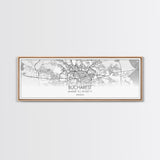 Panoramic Bucharest City Map, Romania Art, Map Print, Minimalist Wall Art, Canvas Art, Housewarming Gift, Street Map Art, Closing Gift