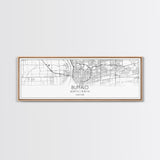 Panoramic Buffalo City Map, New York Art, Map Print, Minimalist Wall Art, Canvas Art, Housewarming Gift, Street Map Art, Closing Gift