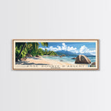 Anse Source d’Argent, Seychelles Panoramic Print, Vacation Gift, Seychelles Wall Art, Vacation Wall Art, Vacatation Memories, Beach Decor, Beach Or Lakehouse Art