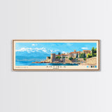 Antibes, France Panoramic Beach Print, Vacation Gift, France Wall Art, Beach Painting, Beach Decor, Beach Painting