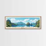 Coron Bay Islands, Philippines Panoramic Beach Print, Vacation Gift, Philippines Wall Art, Framed Canvas Print, Framed Beach Painting