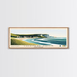 Cuckmere Haven, United Kingdom Panoramic Beach Print, Vacation Gift, United Kingdom Wall Art, Framed Canvas Print, Framed Beach Painting