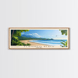 Flamingo Beach, Costa Rica Panoramic Beach Print, Vacation Gift, Costa Rica Wall Art, Framed Canvas Print, Framed Beach Painting