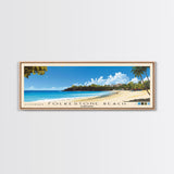 Folkestone Beach, Barbados Panoramic Print, Vacation Gift, Barbados Wall Art, Beach Painting, Beach Decor, Beach Or Lakehouse Art