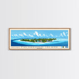 Fulhadhoo Island, Maldives Panoramic Print, Vacation Gift, Maldives Wall Art, Beach Painting, Beach Decor, Beach Or Lakehouse Art