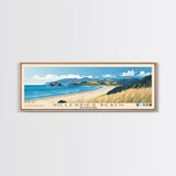 Gillespies Beach, New Zealand Panoramic Beach Print, Vacation Gift, New Zealand Wall Art, Framed Canvas Print, Framed Beach Painting